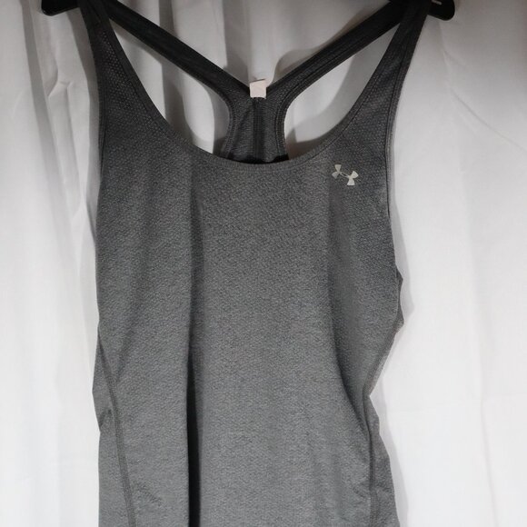 Women's Under Armour Gray Heat Gear Razor Back Tank Small - Picture 1 of 4
